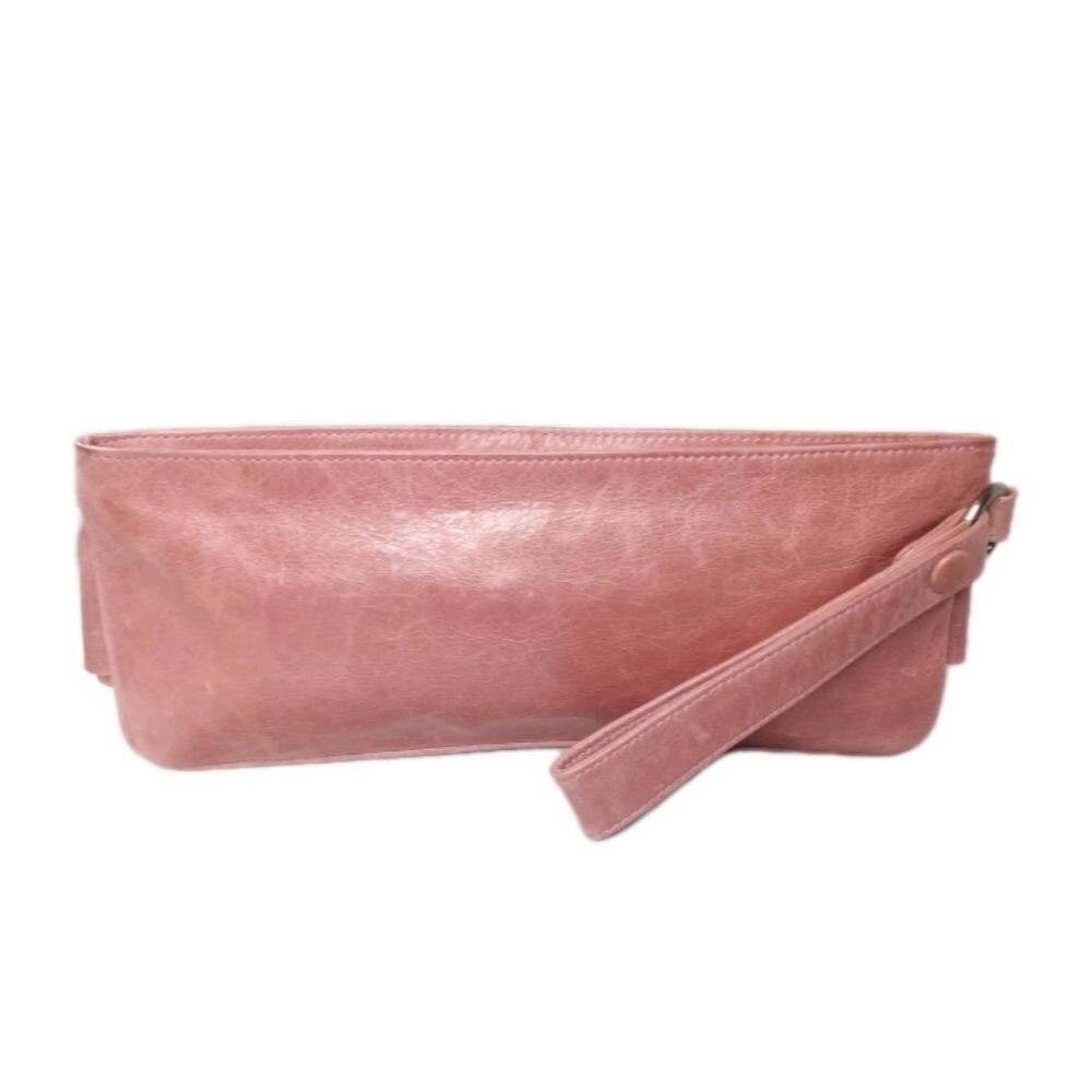 Hobo International Pink Leather Wallet Ruffle Accents Large - Picture 4 of 7